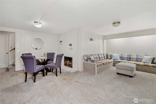 18035 8th Ave NW, Shoreline, WA 98177 - living area featuring carpet floors and stairway