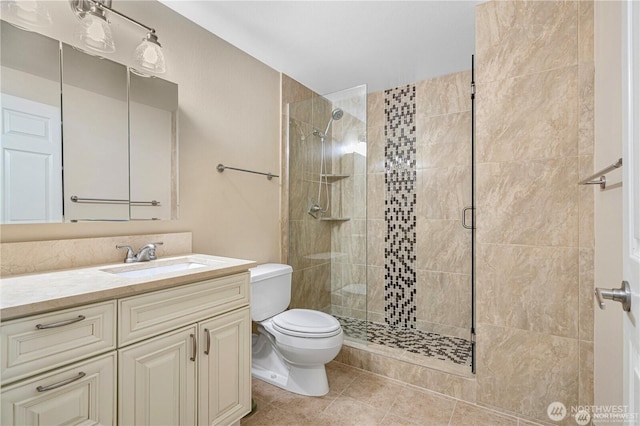 177 107th Ave NE Unit 1012, Bellevue, WA 98004 - full bath with tiled shower, vanity, and tile patterned floors