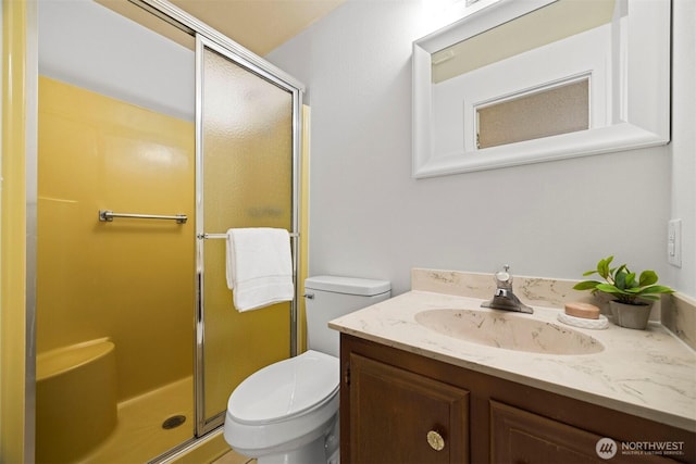 606 N State St, Bellingham, WA 98225 - bathroom featuring vanity and a shower stall