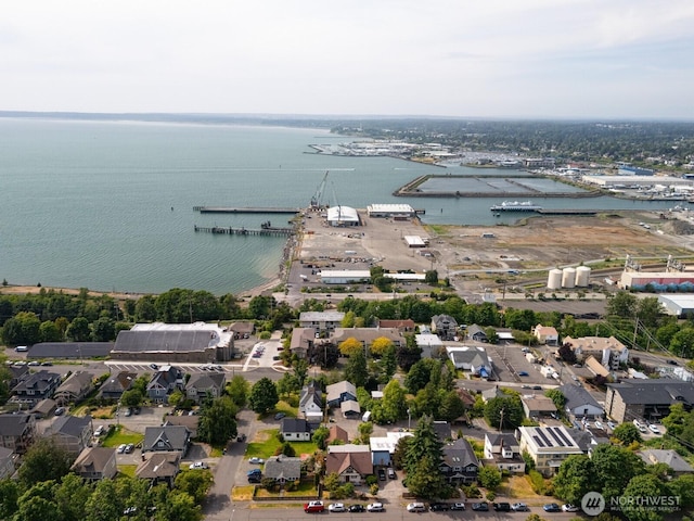 606 N State St, Bellingham, WA 98225 - aerial view of residential area featuring a large body of water