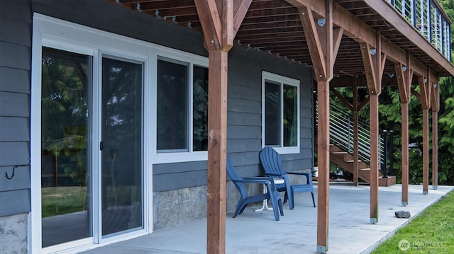 220 Colman Dr, Port Townsend, WA 98368 - view of patio featuring stairs