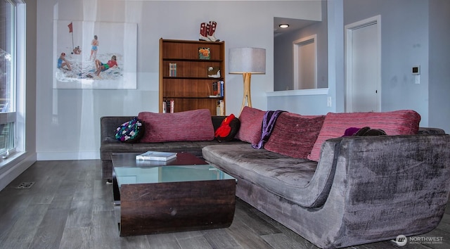 220 Colman Dr, Port Townsend, WA 98368 - living area with wood finished floors and baseboards