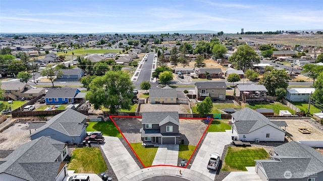 928 N Washington Ct, Moses Lake, WA 98837 - aerial view of residential area with property parcel outlined