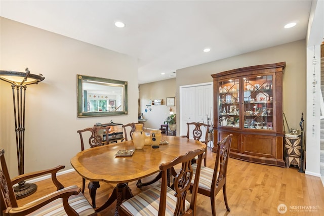 26707 NE 144th Ct, Duvall, WA 98019 - dining area featuring light wood-style flooring and recessed lighting