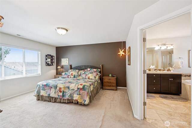 26707 NE 144th Ct, Duvall, WA 98019 - bedroom featuring light carpet and connected bathroom