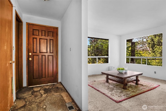 1412 N 40th St, Renton, WA 98056 - foyer entrance with dark colored carpet