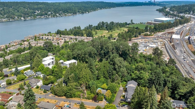 1412 N 40th St, Renton, WA 98056 - aerial view of property and surrounding area with a large body of water and nearby suburban area