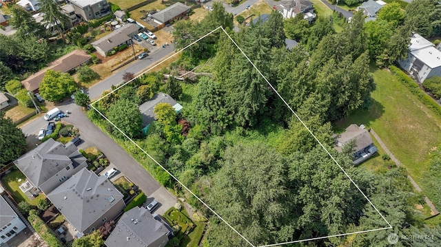 1412 N 40th St, Renton, WA 98056 - aerial perspective of suburban area with property parcel outlined