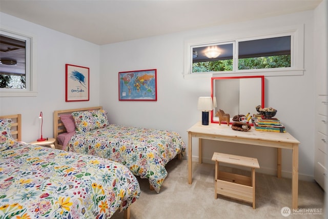4662 95th Ave NE, Yarrow Point, WA 98004 - bedroom with carpet flooring and multiple windows