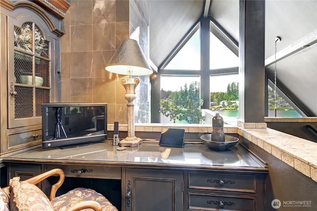 1504 E Lakeshore Dr, Lake Stevens, WA 98258 - living room featuring vaulted ceiling