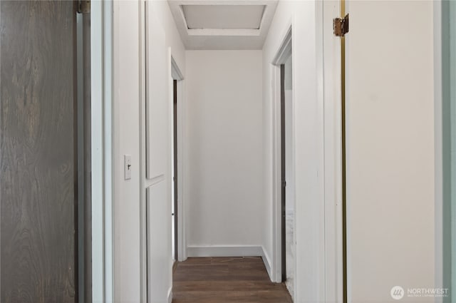 1538 Orchid Ct, Longview, WA 98632 - hallway with dark wood-style flooring and baseboards