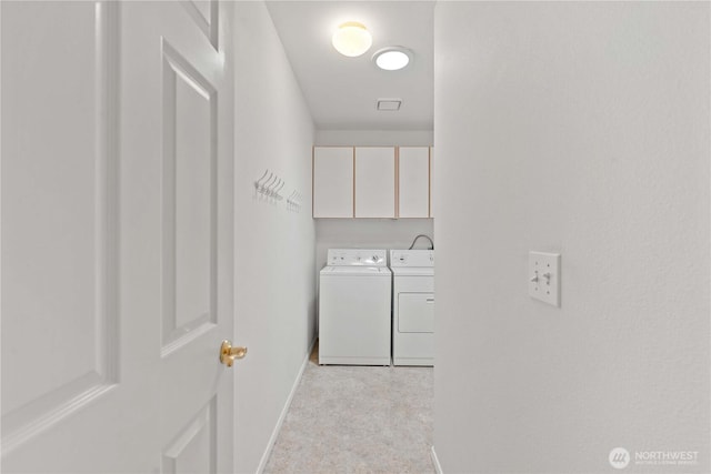 840 Amy Ct, East Wenatchee, WA 98802 - washroom featuring independent washer and dryer and cabinet space