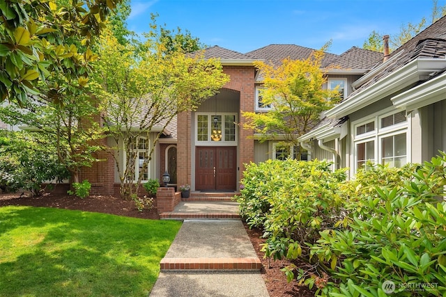 2778 142nd Pl NE, Bellevue, WA 98007 - view of front of house with brick siding and a front yard