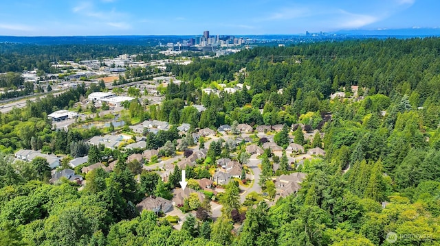 2778 142nd Pl NE, Bellevue, WA 98007 - aerial view of property and surrounding area with a heavily wooded area