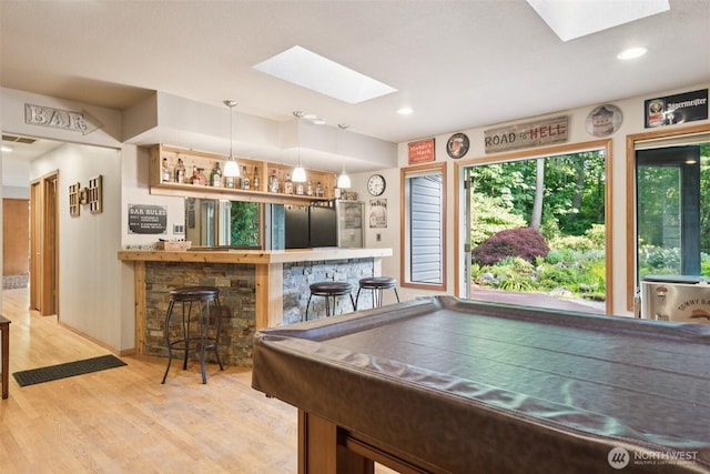 24230 218th Ave SE, Maple Valley, WA 98038 - playroom featuring wood finished floors, a dry bar, and recessed lighting