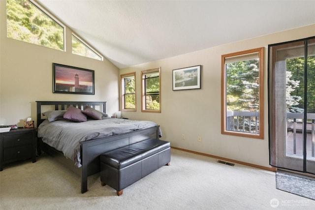 24230 218th Ave SE, Maple Valley, WA 98038 - bedroom featuring light carpet and vaulted ceiling