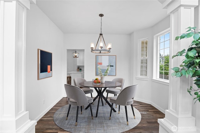 1611 Austin Ave, Snohomish, WA 98290 - dining room featuring dark wood finished floors and a chandelier