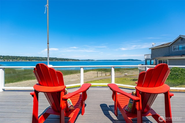 9340 SE Cornell Rd, Port Orchard, WA 98366 - wooden deck featuring a water view