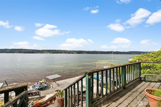 80 E Rose Point Ln, Belfair, WA 98528 - wooden deck featuring a water view