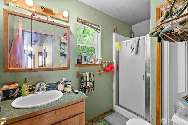 80 E Rose Point Ln, Belfair, WA 98528 - full bathroom featuring a shower stall and vanity