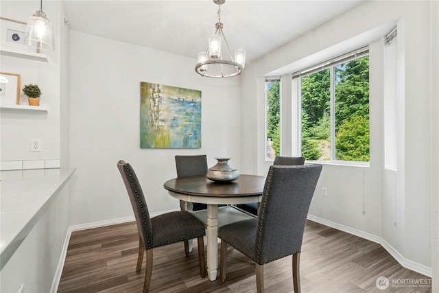 3006 SE 8th St Unit 2120, Renton, WA 98058 - dining room with wood finished floors and a chandelier