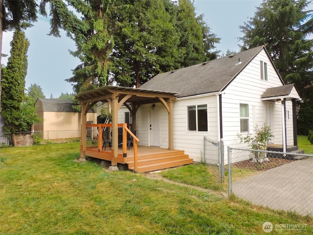 14806 131st Ave SE, Renton, WA 98058 - view of front of home with roof with shingles and a deck