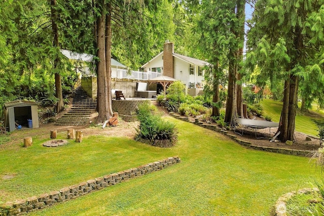 2815 Willis St, Bellingham, WA 98225 - view of green lawn featuring a storage unit
