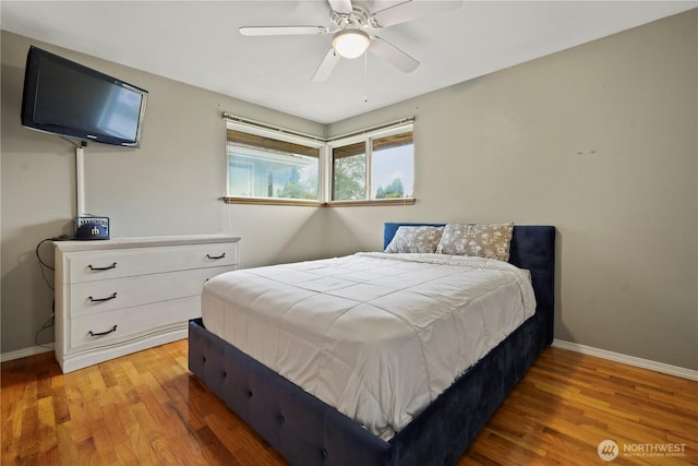 1220 S 313th St, Federal Way, WA 98003 - bedroom featuring wood finished floors and ceiling fan