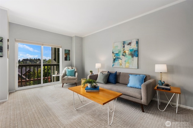 1812 25th Ave Unit C, Seattle, WA 98122 - living area with crown molding and carpet floors