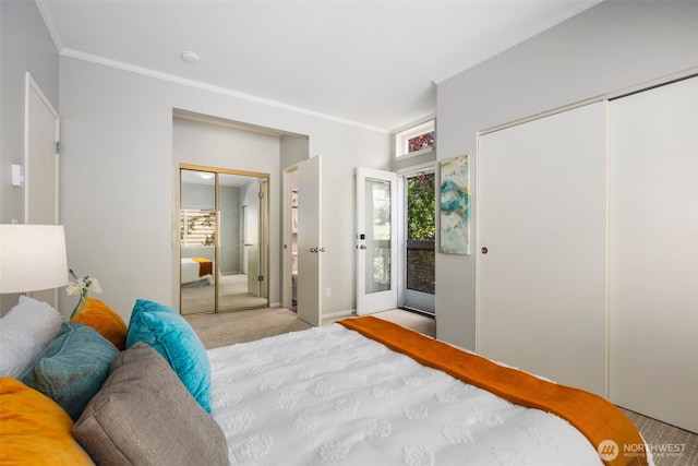 1812 25th Ave Unit C, Seattle, WA 98122 - carpeted bedroom with ornamental molding and two closets
