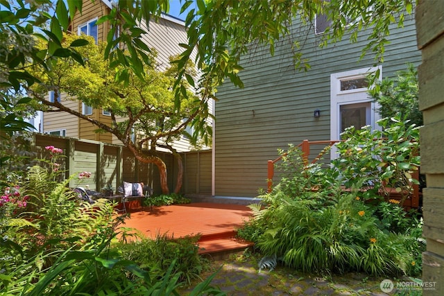 1812 25th Ave Unit C, Seattle, WA 98122 - view of patio with a wooden deck