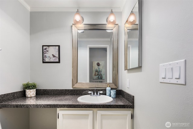 1812 25th Ave Unit C, Seattle, WA 98122 - bathroom featuring vanity and ornamental molding