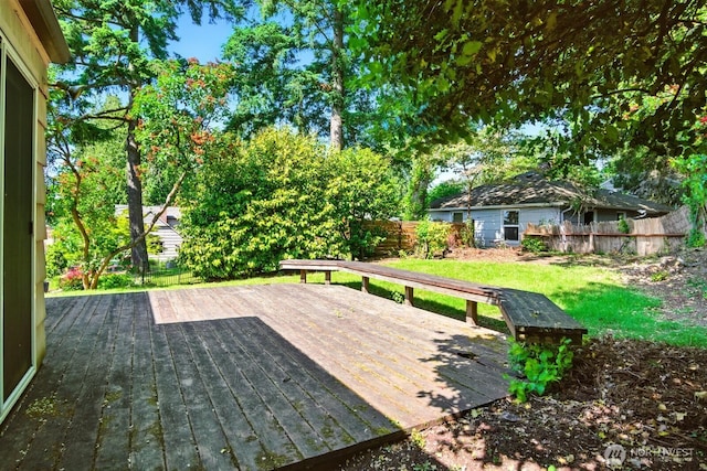 10022 8th Ave NE, Seattle, WA 98125 - wooden terrace with a fenced backyard