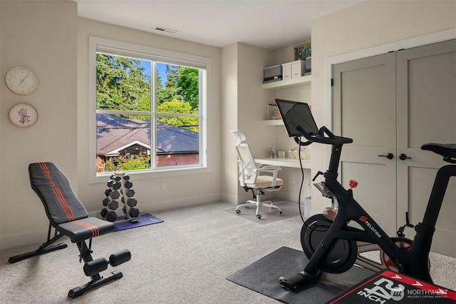 4405 88th Ave SE, Mercer Island, WA 98040 - workout room featuring carpet flooring and baseboards