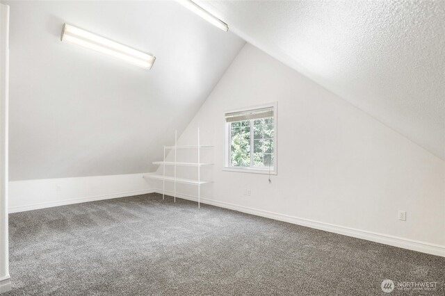 5476 Lorri Ln, Moses Lake, WA 98837 - bonus room with carpet, lofted ceiling, and a textured ceiling