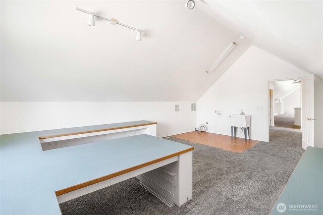 5476 Lorri Ln, Moses Lake, WA 98837 - additional living space with carpet floors and vaulted ceiling