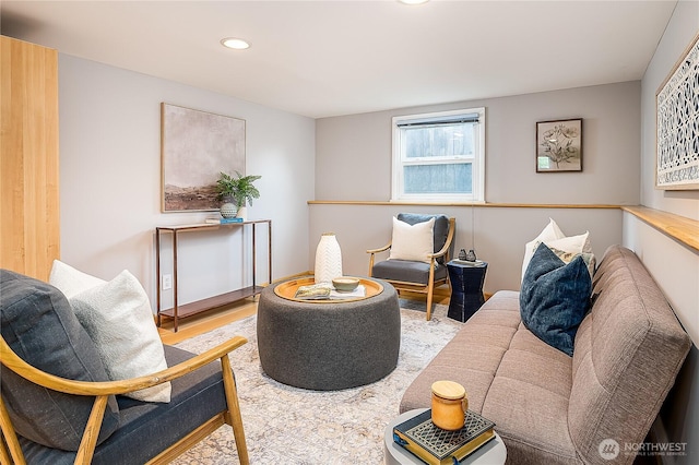 8047 Earl Ave NW, Seattle, WA 98117 - sitting room featuring recessed lighting and wood finished floors