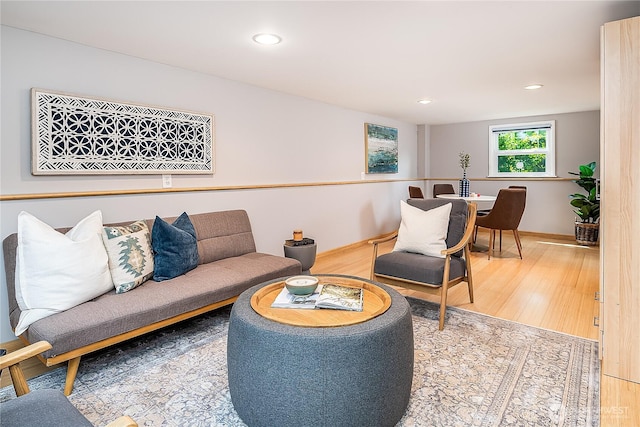 8047 Earl Ave NW, Seattle, WA 98117 - living room featuring recessed lighting and wood finished floors