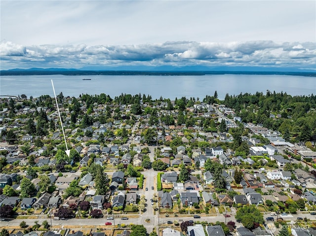 8047 Earl Ave NW, Seattle, WA 98117 - aerial view of residential area with a nearby body of water