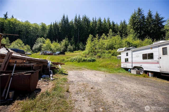 1884 Dowans Creek Rd, Forks, WA 98331 - view of yard featuring a wooded view