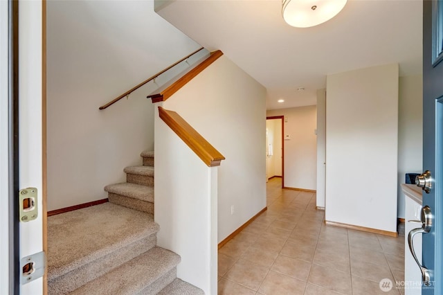 632 97th Ave SE, Lake Stevens, WA 98258 - stairway featuring baseboards and tile patterned flooring