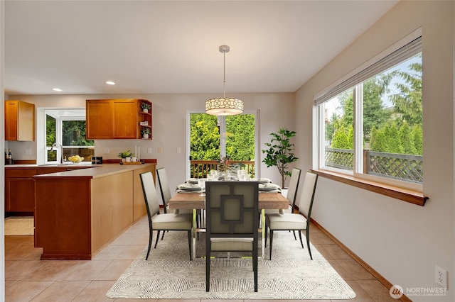 632 97th Ave SE, Lake Stevens, WA 98258 - dining room with plenty of natural light, light tile patterned flooring, and recessed lighting