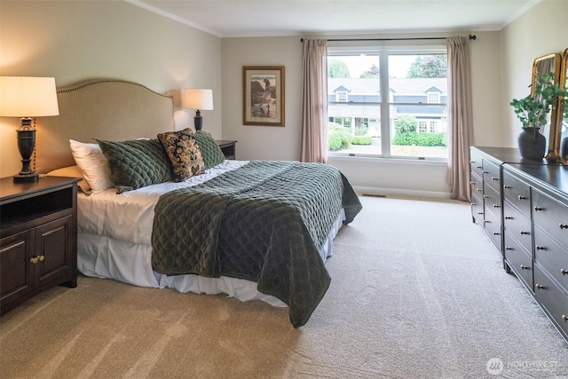 4546 193rd Pl SE, Issaquah, WA 98027 - bedroom featuring light carpet and ornamental molding