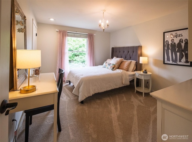 4546 193rd Pl SE, Issaquah, WA 98027 - carpeted bedroom with a chandelier