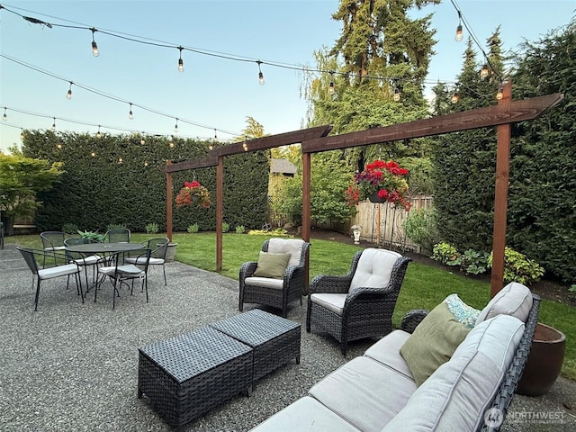 4546 193rd Pl SE, Issaquah, WA 98027 - view of patio / terrace with an outdoor living space and outdoor dining space