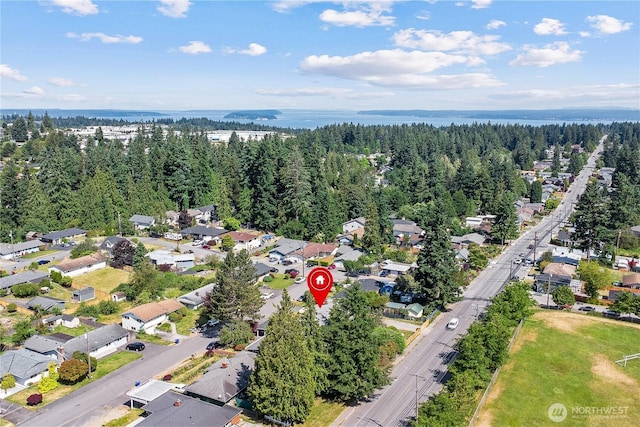 7611 Easy St, Everett, WA 98203 - aerial view of property's location featuring nearby suburban area and a nearby body of water