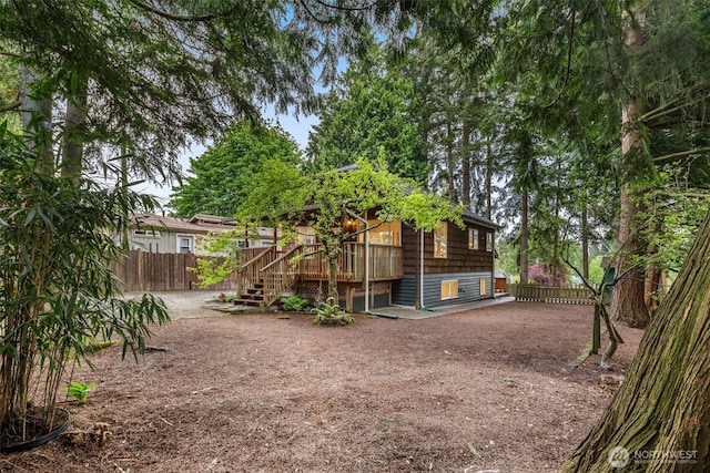 15516 10th Ave NE, Shoreline, WA 98155 - back of house featuring stairs and a deck