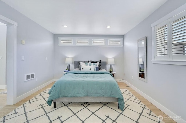 950 Beckett Point Rd, Port Townsend, WA 98368 - bedroom featuring light wood finished floors and recessed lighting