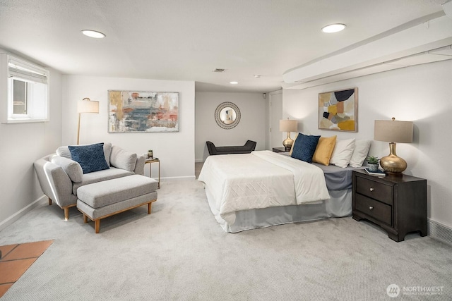 4754 46th Ave NE, Seattle, WA 98105 - bedroom with carpet and recessed lighting