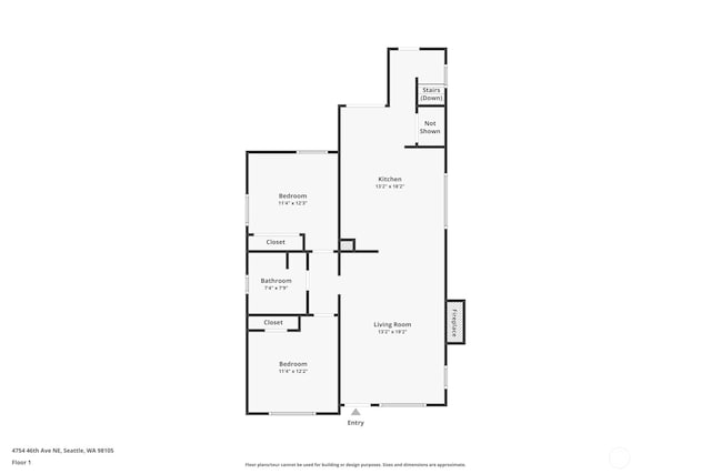 4754 46th Ave NE, Seattle, WA 98105 - view of floor plan / room layout